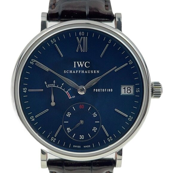 IWC Portifino Steel Blue Dial 45mm Manual Wind Men’s Watch IW510106 - Box/Paper